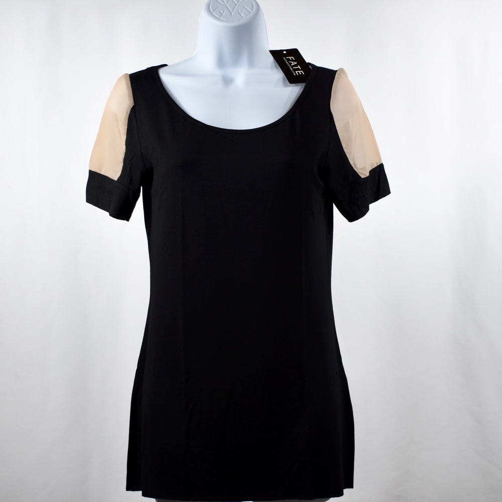 Fate / Stitch Fix Black & sheer Top
